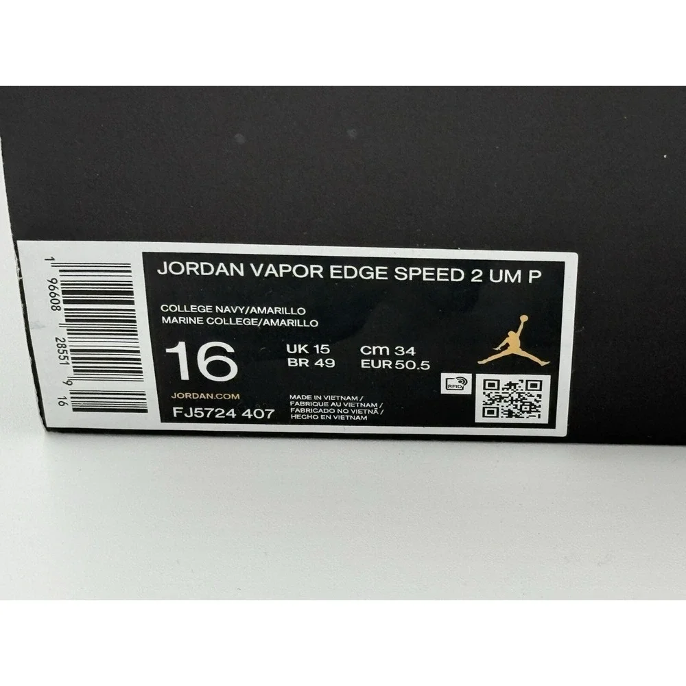 Size 16 - Nike Jordan Vapor Edge Speed 360 2 Michigan PE FJ5724-407 No Box Lid
